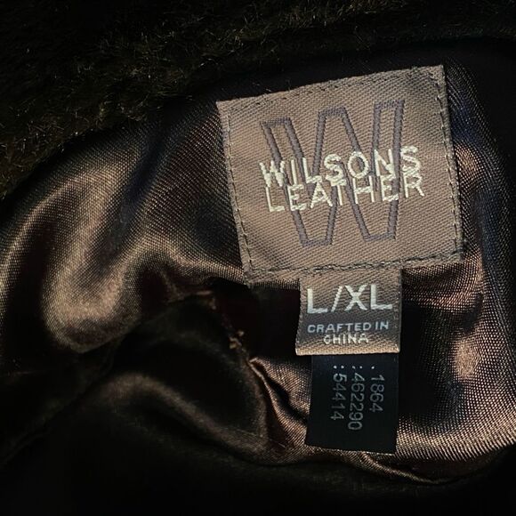 Y2K Wilsons Leather Faux Fur Brown Bucket Hat:Quiet Luxury Ski Snow Winter - Picture 4 of 4